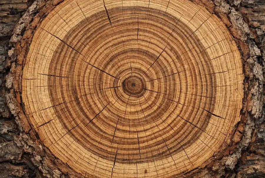 Anillos de crecimiento del roble