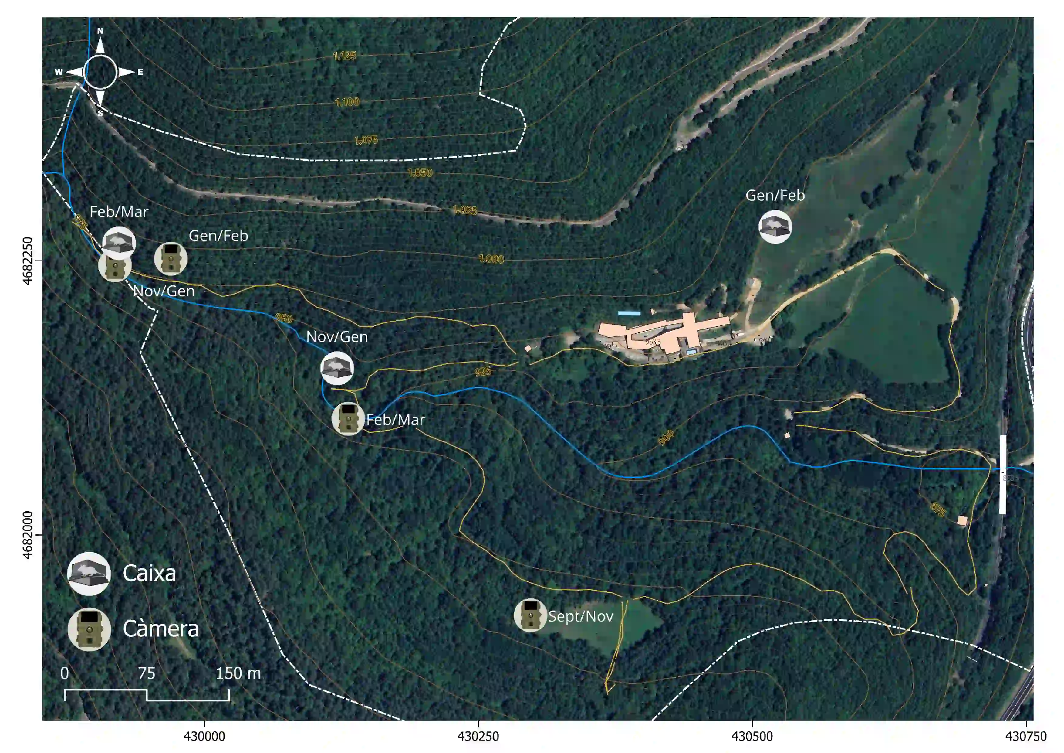 Mapa de las cámaras de fototrampeo